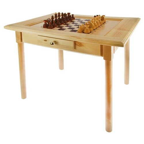 фото Шахматный стол с ящиком (80х69х76 см, игровое поле 36х36 см, король h=11.5 см) 1975438 сима-ленд