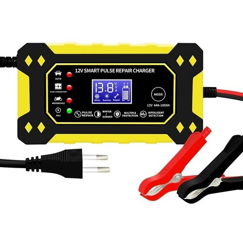 Зарядное устройство для аккумулятора зарядка для автомобильного аккумулятора 12 В 6А LCD дисплей автоотключение универсальный 199000₽