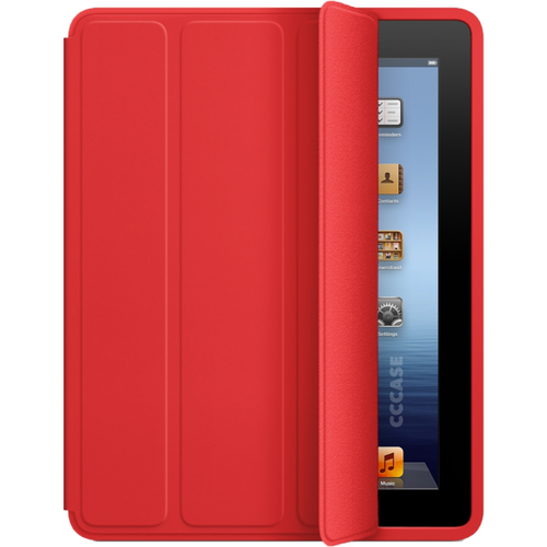 Чехол книжка CCCASE для Apple iPad 2 / iPad 3 / iPad 4, цвет: красный