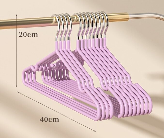 Вешалка плечики для одежды для брюк The Convenience 40x19см набор 10шт (цвет фиолетовый) - фотография № 1
