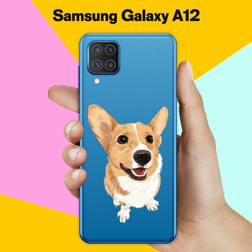 Силиконовый чехол Хороший корги на Samsung Galaxy A12 силиконовый чехол корги лежит на samsung galaxy a12