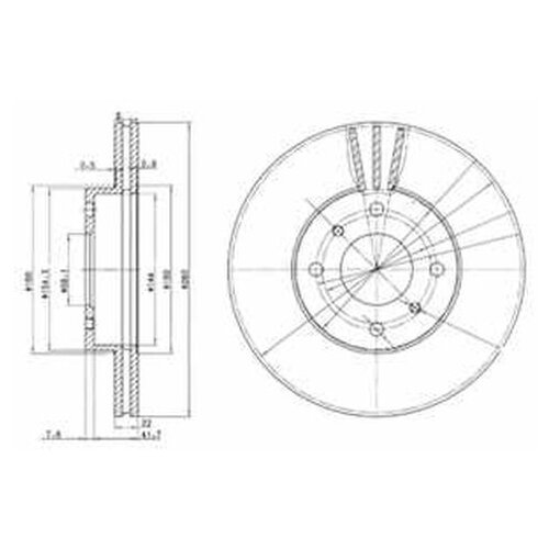 фото Тормозной диск delphi bg3596 для nissan 200sx, almera ii, primera