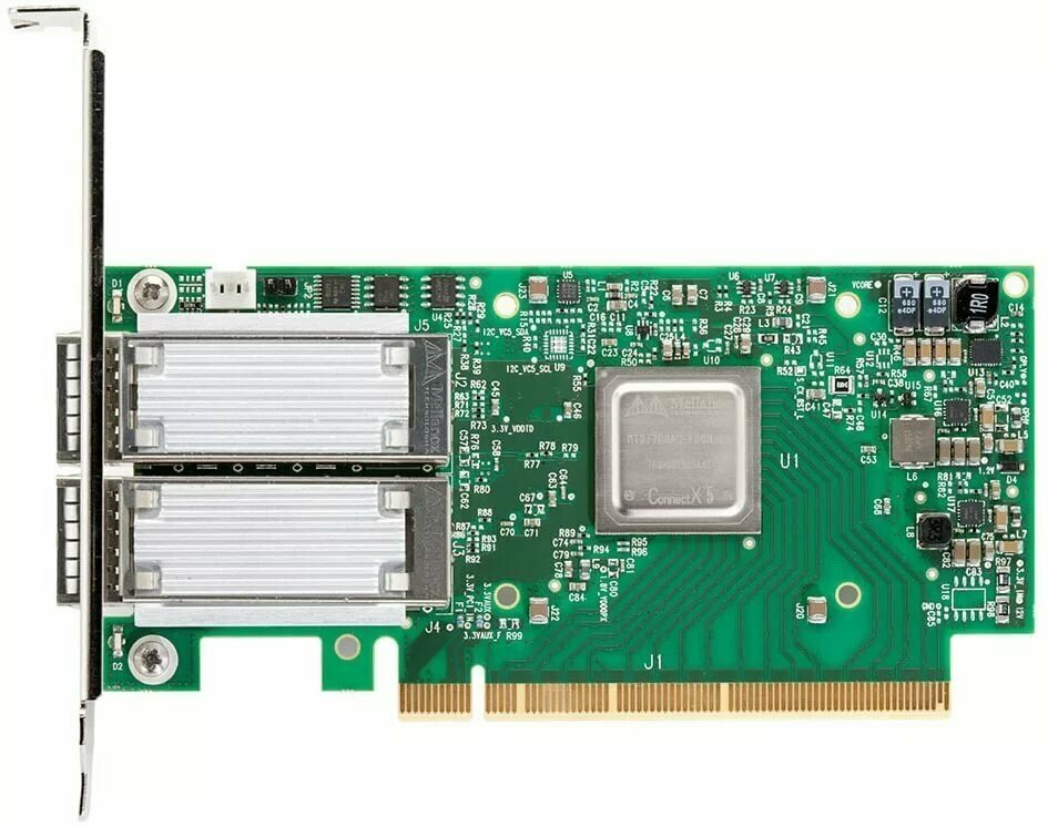 ConnectX®-5 EN network interface card, 25GbE dual-port SFP28, PCIe3.0 x8, tall bracket, ROHS R6