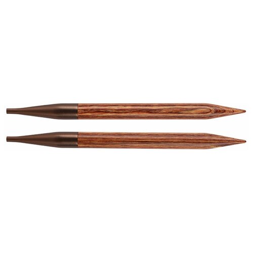 Спицы съемные Knit Pro Ginger, 3,5 мм, для длины тросика 28-126 см, дерево, коричневый, 2 шт (KNPR.31203)