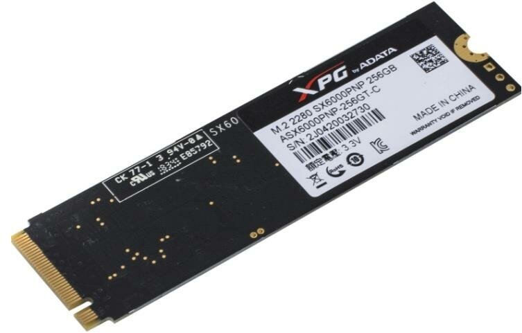 SSD диск ADATA M.2 XPG SX6000 Pro 256GB PCIe Gen3x4 NAND Flash TLC 3D (ASX6000PNP-256GT-C) - фотография № 20