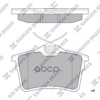 Колодки Задние Citroen Berlingo Ii/Peugeot Partner Ii Sangsin Brake Sp1824 Sangsin brake арт. SP1824