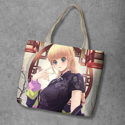 фото Сумка шоппер anime dakimakura, фактура рельефная, мультиколор