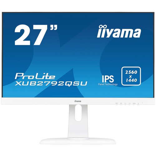27 Монитор Iiyama ProLite XUB2792QSU-1, 2560x1440, 75 Гц, IPS, белый