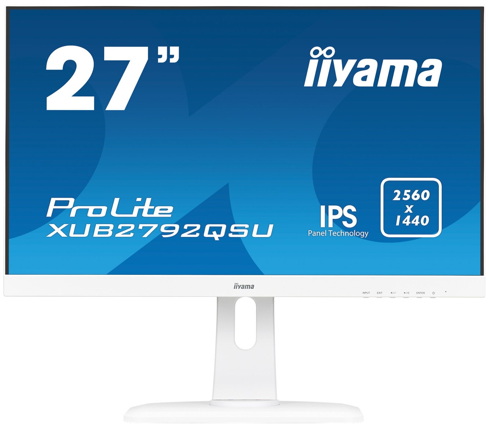  27" Iiyama ProLite XUB2792QSU-1 XUB2792QSU-W1 (2560x1440, 5 , 350 /2, 5000000:1, 178/178) IPS, DVI-D, HDMI, DisplayPort,  ,