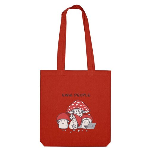 Сумка шоппер Us Basic, красный сумка грибы социофобы серый