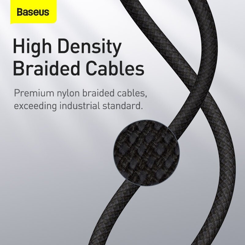 Аксессуар Baseus High Density Braided USB Type-C - Lightning 20W 1m Black CATLGD-01