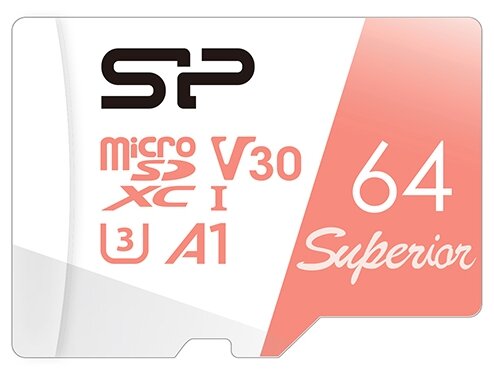 Флеш карта microSD 64GB Silicon Power Superior A1 microSDXC Class 10 UHS-I U3 100/80 Mb/s