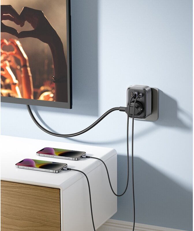 Сетевое зарядное устройство Ugreen CD314 (90613) DigiNest Outlet Extender (1 AC outlets + 30 Вт 2A1C), черный