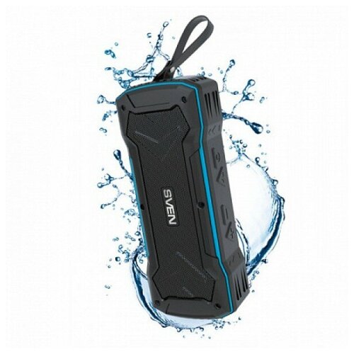 Sven PS-220 20 blackblue 2x5W IPx5 мобильные mini Jack USB Bluetooth micro SD FM-радио 1200 мA 322100₽