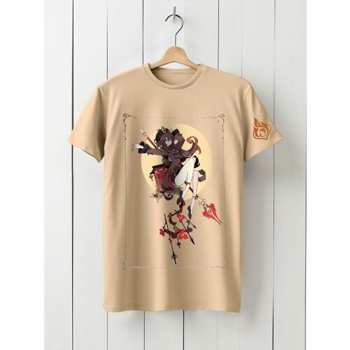 фото Футболка твоя футболка!, размер 3xs, бежевый