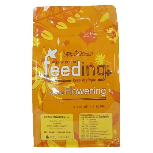 удобрение green house powder feeding short flowering 1000 гр 1 кг Удобрение минеральное Green House Powder Feeding Short Flowering 0,5 кг