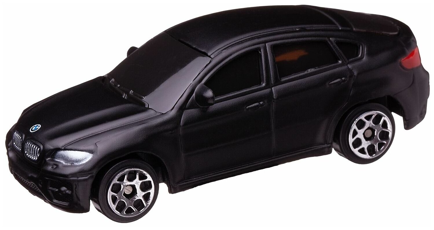 Игрушка Uni-Fortune, Машина металлическая 1:64 BMW X6, без механизмов черный матовый - фото №6