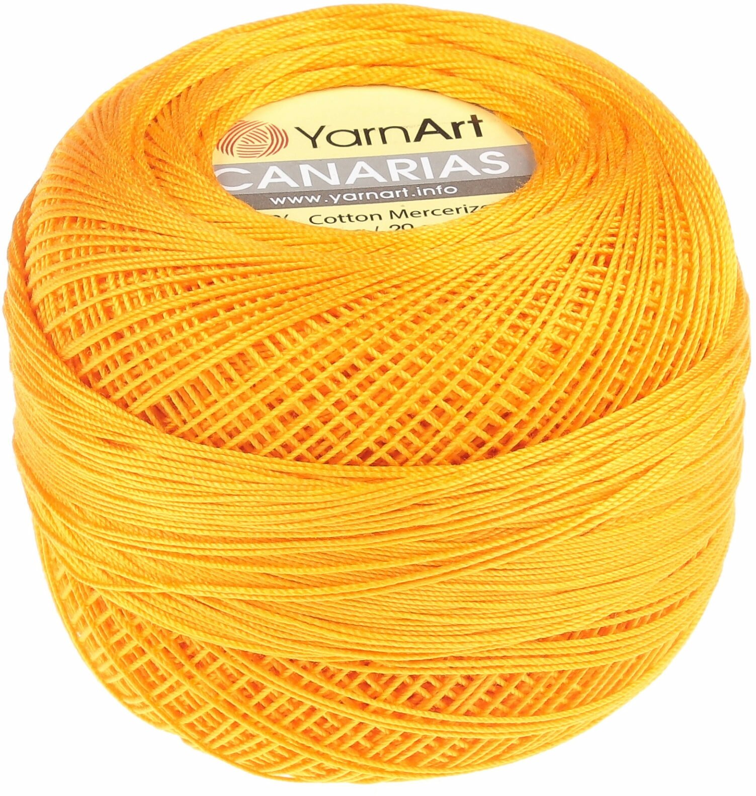 Пряжа YarnArt Canarias ярко-желтый (5307), 100%мерсеризованный хлопок, 203м, 20г, 2шт