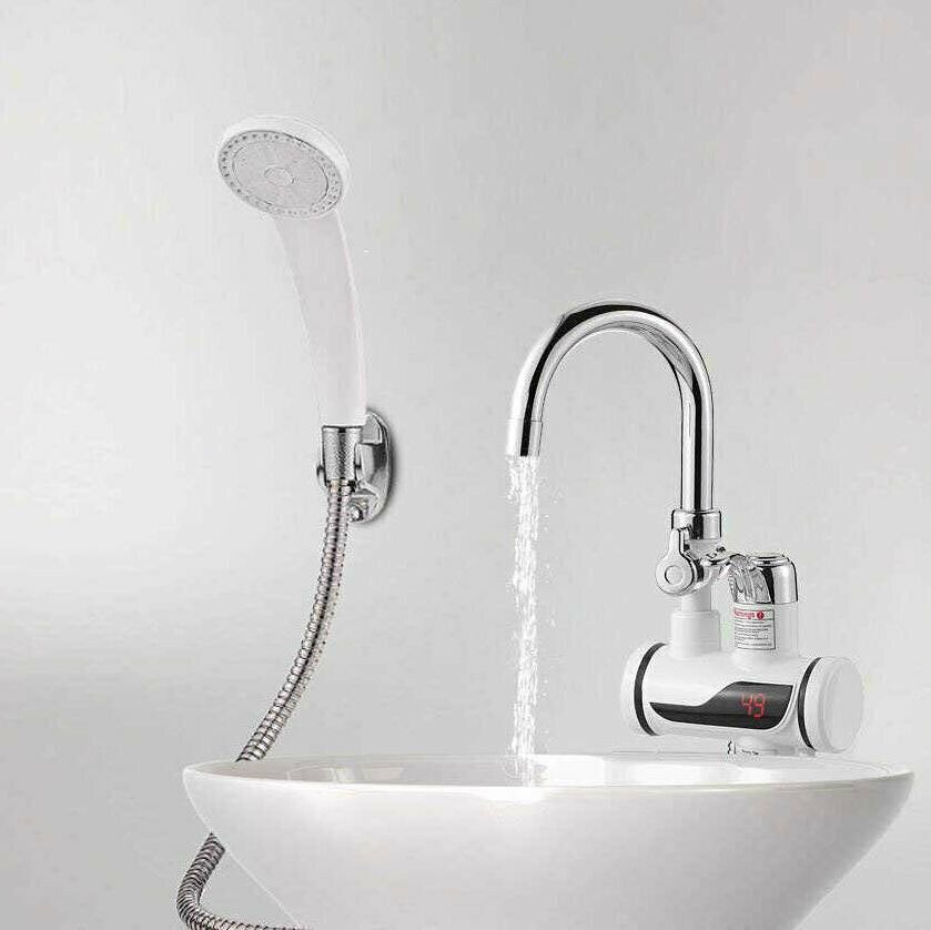 Проточный водонагреватель с душем Instant Electric Heating Water Faucet & Shower - фотография № 5