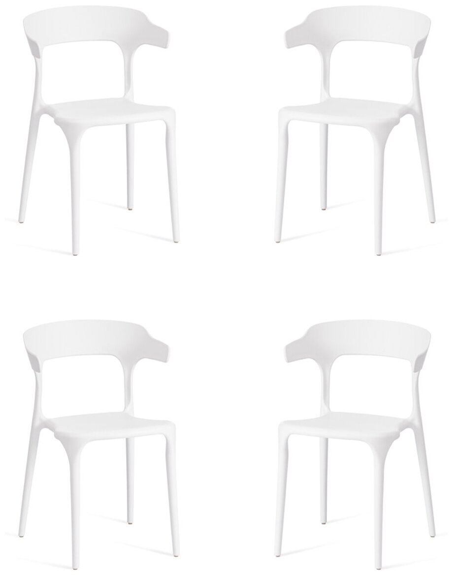 Комплект стульев для кухни TetChair TON (mod. PC33), 4 шт, пластик, белый