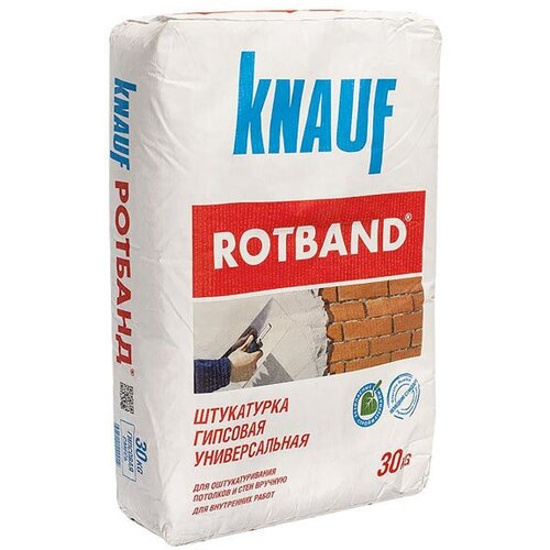 Штукатурка Knauf Ротбанд, гипсовая, белая 30 кг штукатурка гипсовая knauf ротбанд 5 кг 2 шт