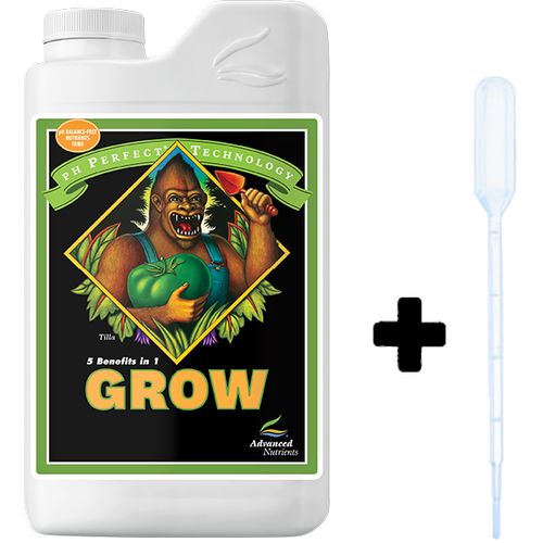 Набор Advanced Nutrients PH Perfect Grow 1л + пипетка-дозатор, удобрение для растений, для стадии вегетации