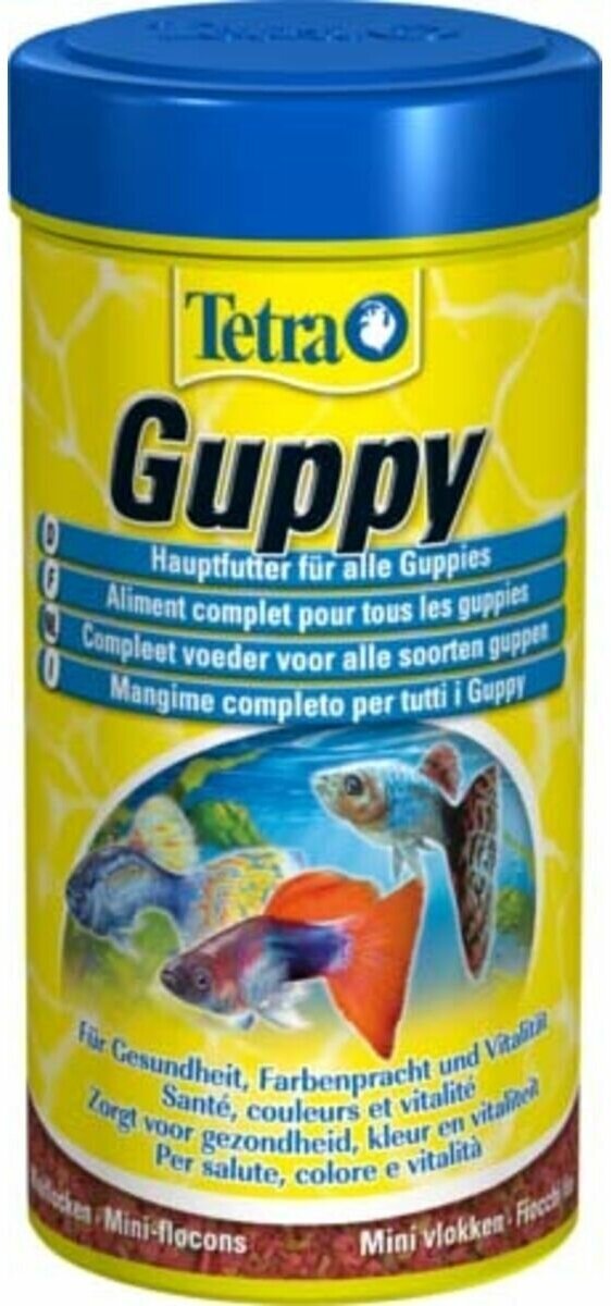 Корм для рыб Tetra Guppy Mini Flakes 250мл мини-хлопья - фотография № 3