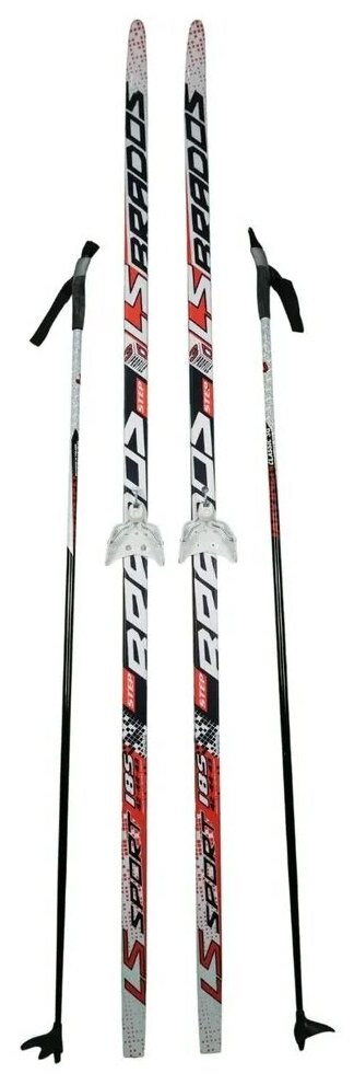 Лыжный комплект STC Brados 3D 75 мм 175 см step (красно-белый-черный)
