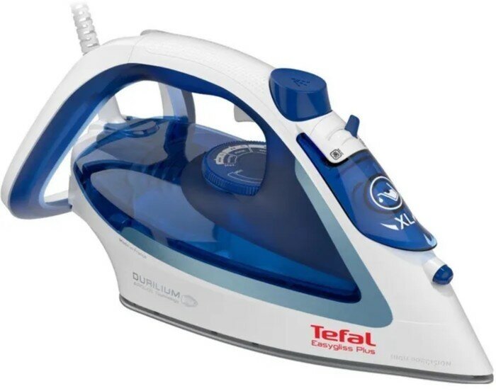 Утюг Tefal FV5736E0 2500 Вт эмалированная подошва 45 г/мин 270 мл бело-синий