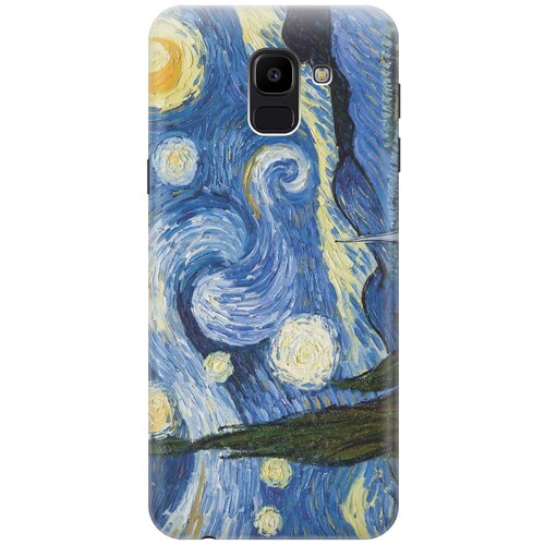 фото Gosso ультратонкий силиконовый чехол-накладка для samsung galaxy j6 (2018) с принтом "звездная ночь"