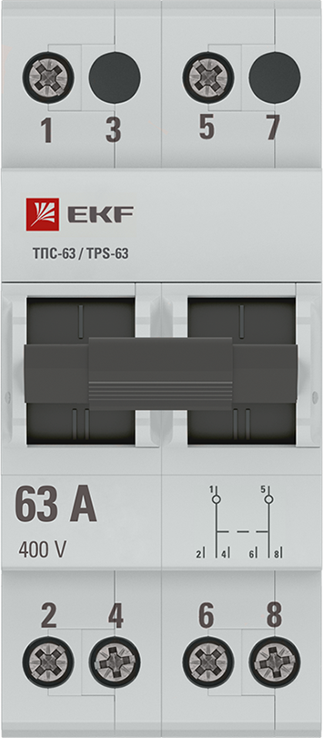 Трехпозиционный переключатель ТПС-63 2P 63А EKF PROxima - фотография № 6