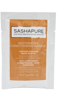 Фото Sashapure Cond Masque Packettes САШЕ Восстанавливающая маска для волос, 52мл