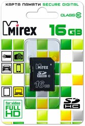 Карта памяти Mirex SDHC Class 10 16 GB, чтение: 25 MB/s, запись: 10 MB/s