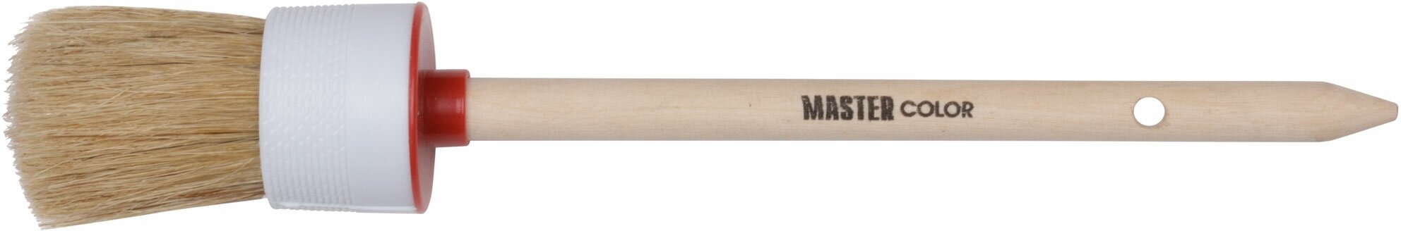 фото Круглая кисть, натур. щетина, 55% топс, деревянная ручка, Ø35 мм