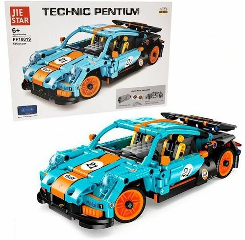 Радиоуправляемый конструктор JIE STAR Technic Pentium Porsche 911 GT3, 534 детали FF10019