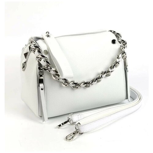 фото Женская кожаная сумка 1630-а вайт (103329) fuzi house