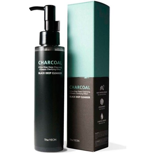 TheYEON Charcoal black deep cleanser, 150мл Масло очищающее с древесным углём