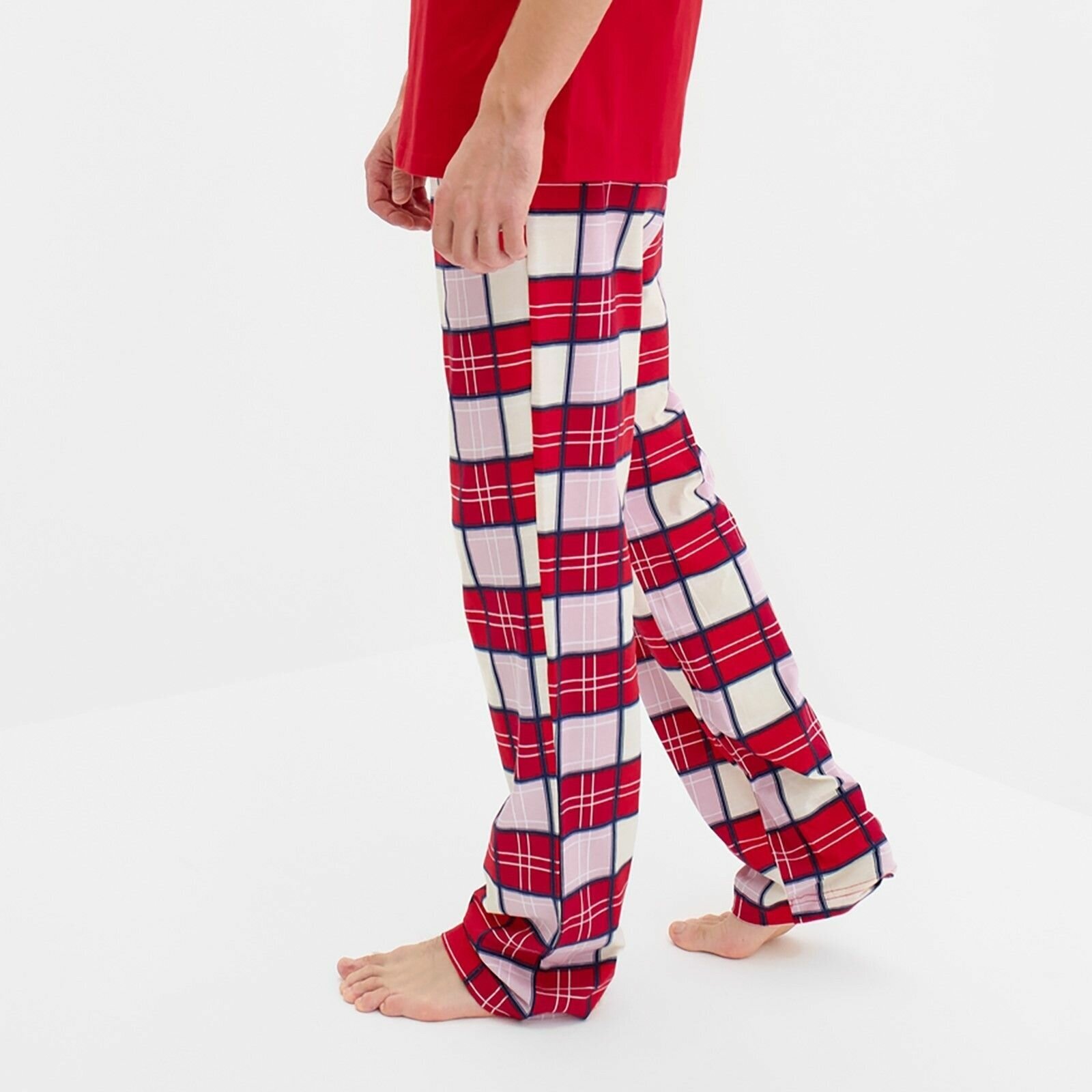 Пижама новогодняя мужская KAFTAN "Bear", цвет красный, размер 54 - фотография № 5