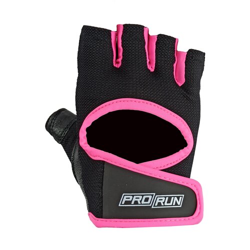 фото Перчатки для фитнеса prorun 200-6001 черный/розовые, (m)
