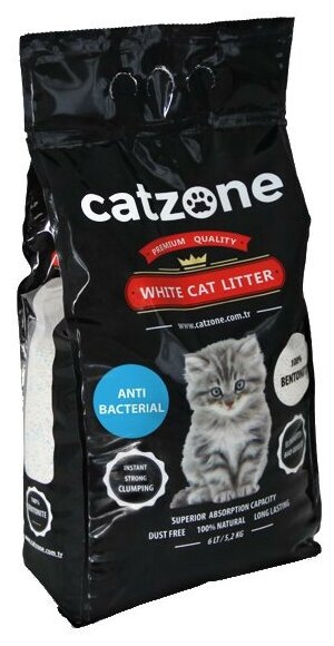 Наполнитель 5кг Catzone Antibacterial (Антибактериальный)