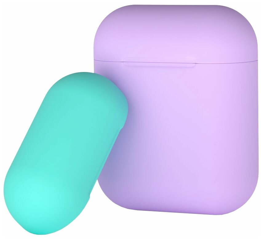 Силиконовый чехол Deppa для AirPods violet-mint