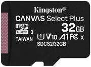 Карта памяти Kingston microSDHC 32 ГБ Class 10, V10, A1, UHS-I U1, R 100 МБ/с, 1 шт, черный