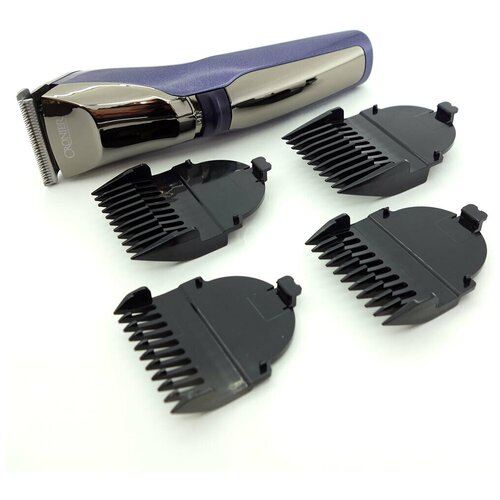 Машинка для стрижки Cronier CR-820 серый 4 насадки масло щеточка в комплекте 108100₽