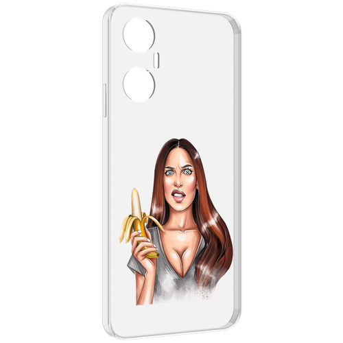 Чехол MyPads девушка-с-бананом для Infinix Hot 20 5G задняя-панель-накладка-бампер