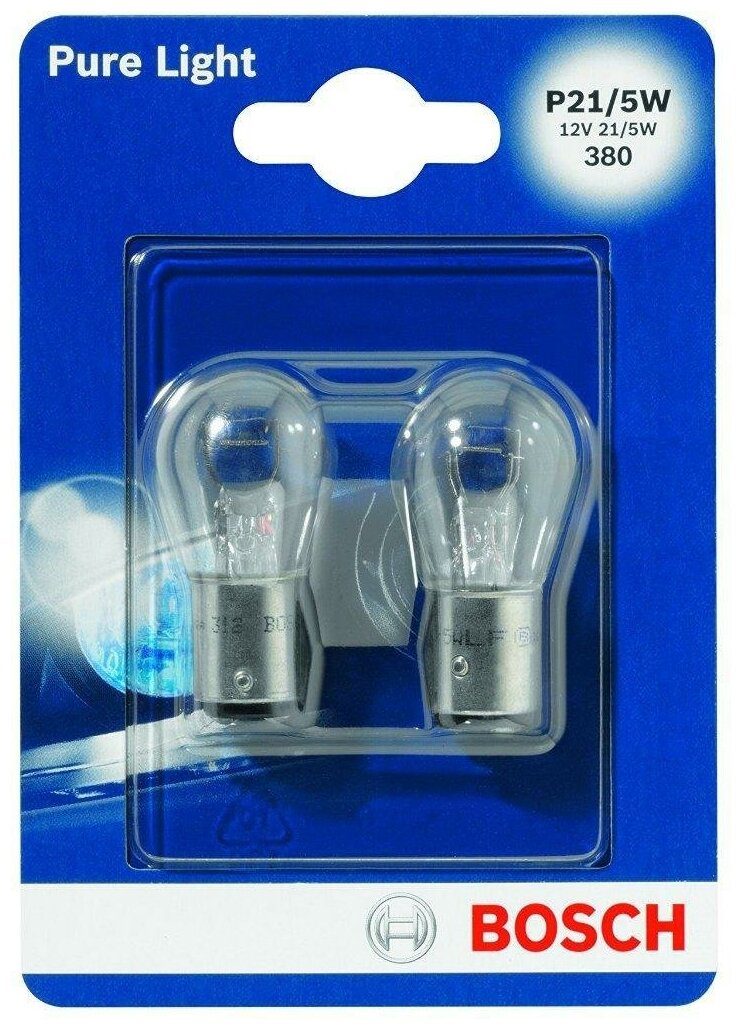 Лампа накаливания Bosch 1987301016 12V215WP215WPURELIGHT E12DY P215W