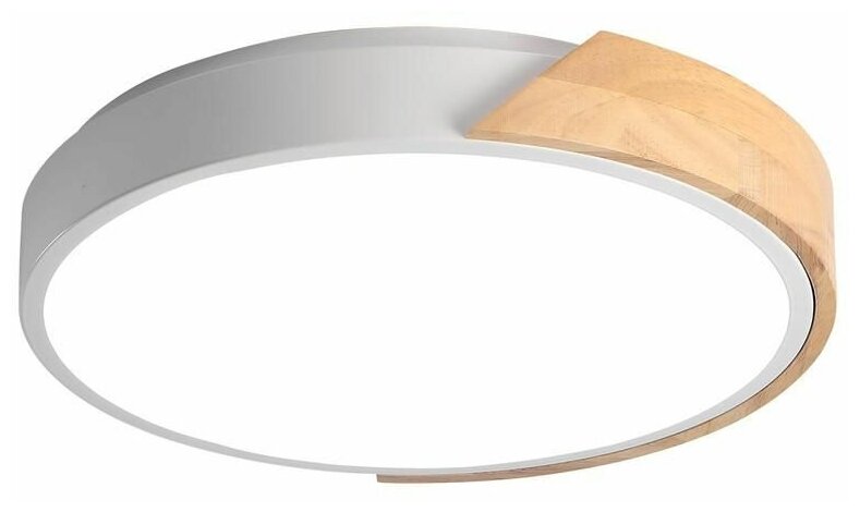 фото Светильник светодиодный потолочный Jazzway PPB Sсandic-R DIM 90w 3000-6500K GR/W с деревянной планкой