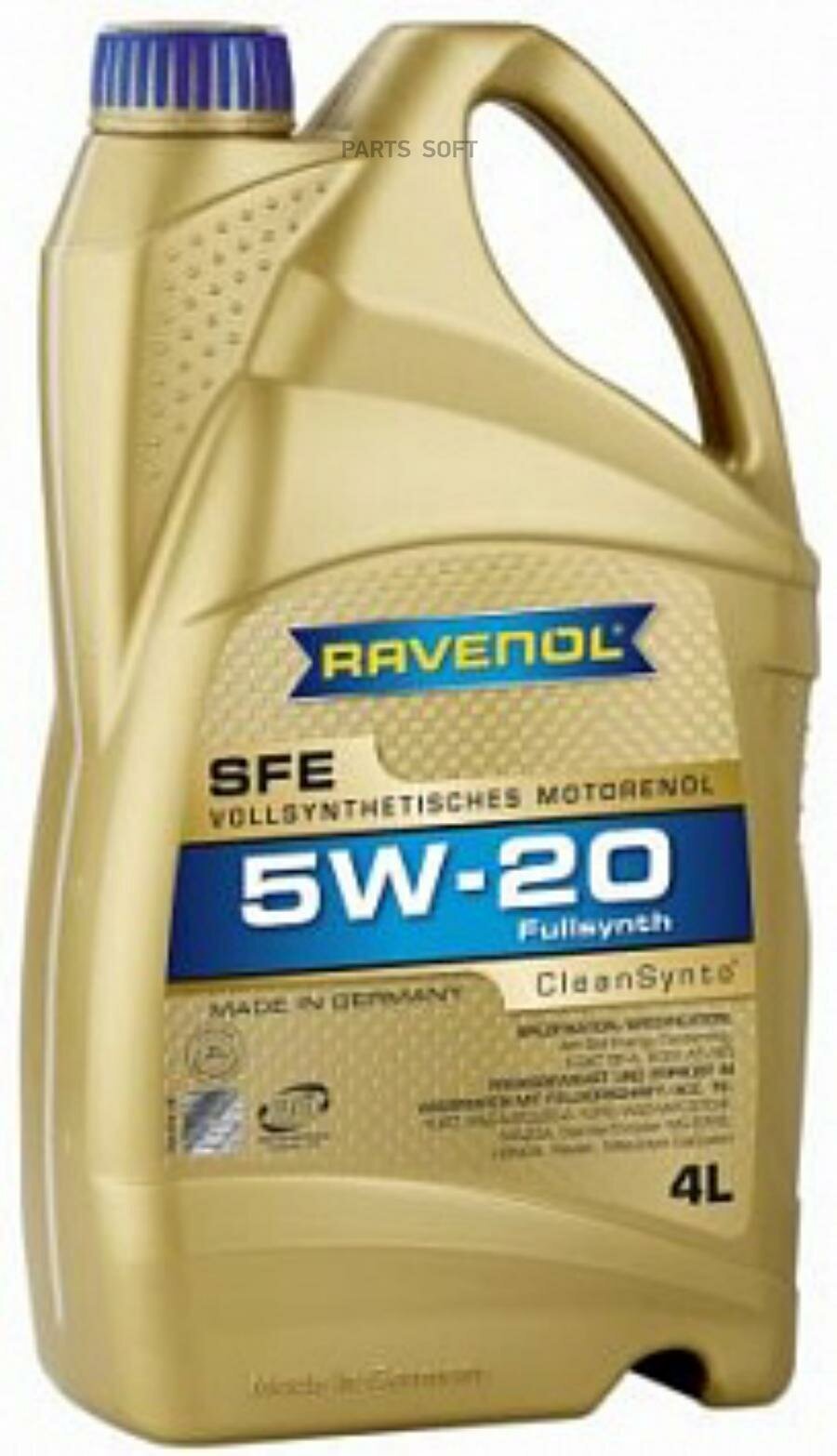 RAVENOL 1111110-004-01-999 Моторное масло RAVENOL Super Fuel Economy SFE SAE 5W-20 ( 4л) new