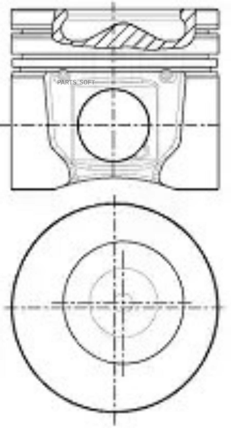 NURAL 87-437000-00 Поршень dm.82.50x1.75x2.0x2.0 STD