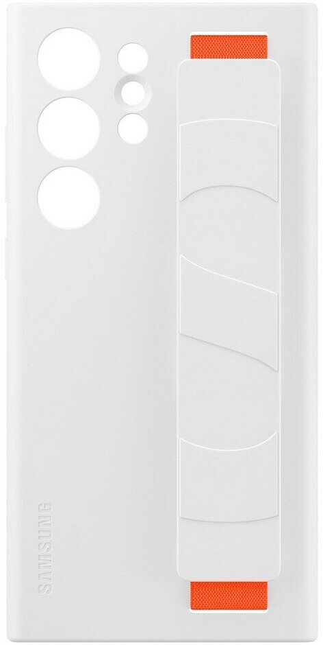 Чехол Samsung Silicone Grip Case для Galaxy S23 Ultra, Белый (White)
