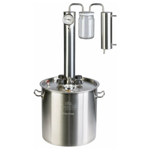 Самогонный аппарат Умелец на 20 литров фланцевый с вертикальной царгой и сухопарником-банкой люкс дистиллятор 1120000₽